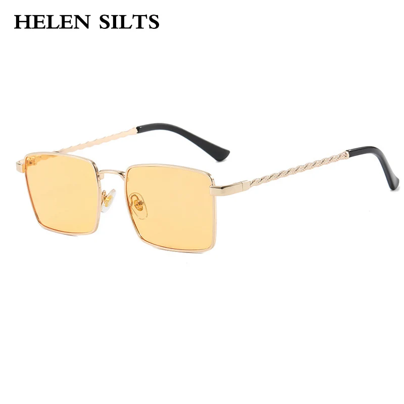Retro Small Rectangle Sunglasses Metal Frame Fashion Yellow Lens UV400 Protection Unisex Shades
Retro Small Rectangle Sunglasses Metal Frame Fashion Yellow Lens UV400 Protection Unisex Shades