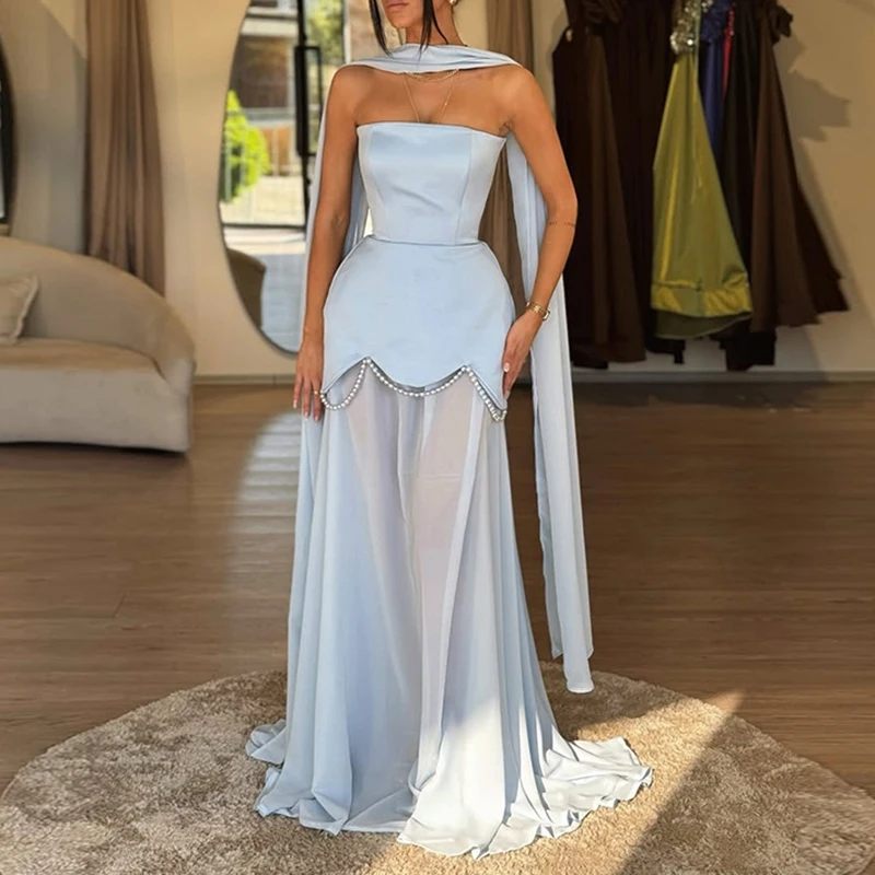 Pearl Design Solid Summer Women's Dress Elegant Temperament Off Shoulder Bridesmaid Dress 2026 New Fashion Patchwork Long Dress
Pearl Design Solid Summer Women's Dress Elegant Temperament Off Shoulder Bridesmaid Dress 2026 New Fashion Patchwork Long Dress