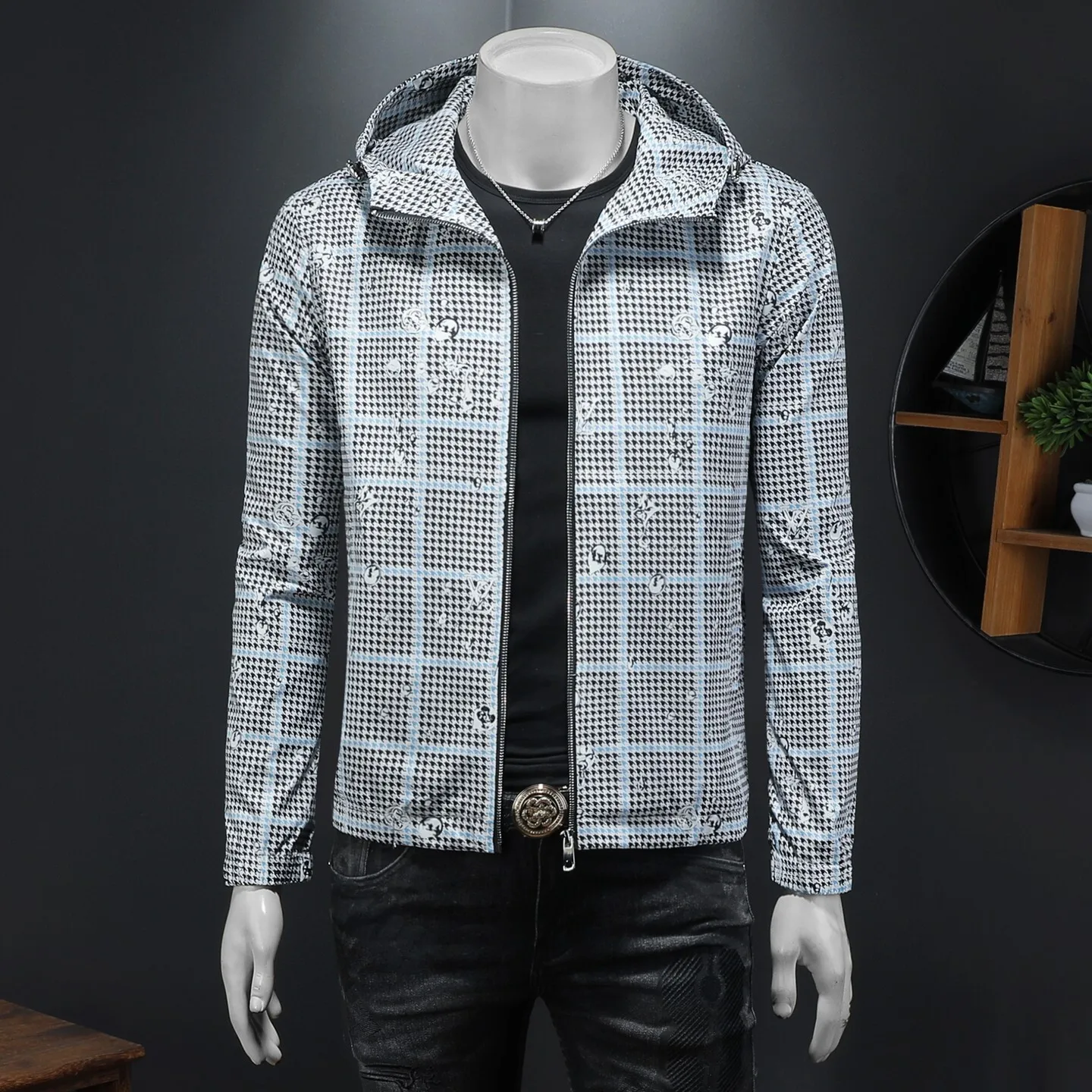 Men's Faionable Plaid Hooded Jaet Spring Autumn High End Casual Wear Polyester Fiber Long Sve Zipper Closure Coat
Men's Faionable Plaid Hooded Jaet Spring Autumn High End Casual Wear Polyester Fiber Long Sve Zipper Closure Coat