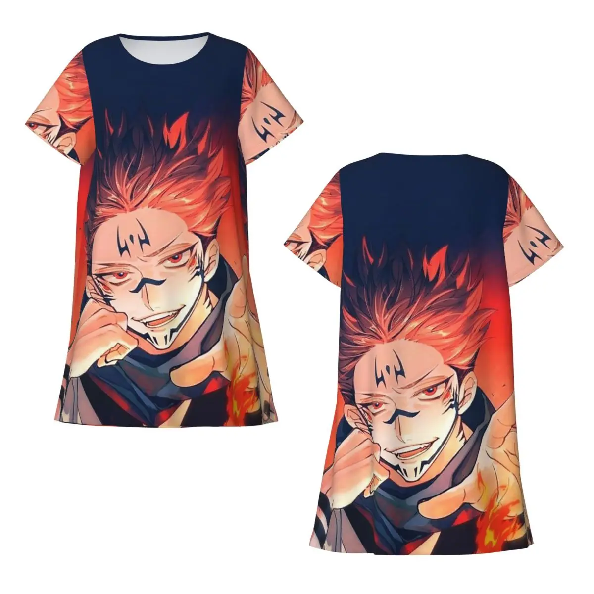 Sukuna Ryomen - Jujutsu Kaisen Short Sleeves Nightdress For Sleeping Sleepshirts Women Short Sleeve Nightgowns Soft Pajama Dress
Sukuna Ryomen - Jujutsu Kaisen Short Sleeves Nightdress For Sleeping Sleepshirts Women Short Sleeve Nightgowns Soft Pajama Dress