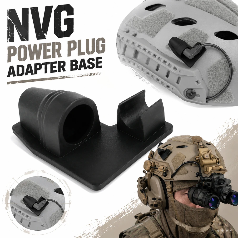 NVG Power Plug Adapter Base, Tactical Helmet Cable Connector Mount for Night Vision Battery Pack
NVG Power Plug Adapter Base, Tactical Helmet Cable Connector Mount for Night Vision Battery Pack