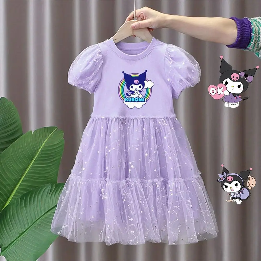 Детское платье Kawaii Kuromi в стиле аниме, летнее платье Sanrio с героями мультфильмов для девочек, милое модное удобное платье принцессы для отдыха на улице
Детское платье Kawaii Kuromi в стиле аниме, летнее платье Sanrio с героями мультфильмов для девочек, милое модное удобное платье принцессы для отдыха на улице
