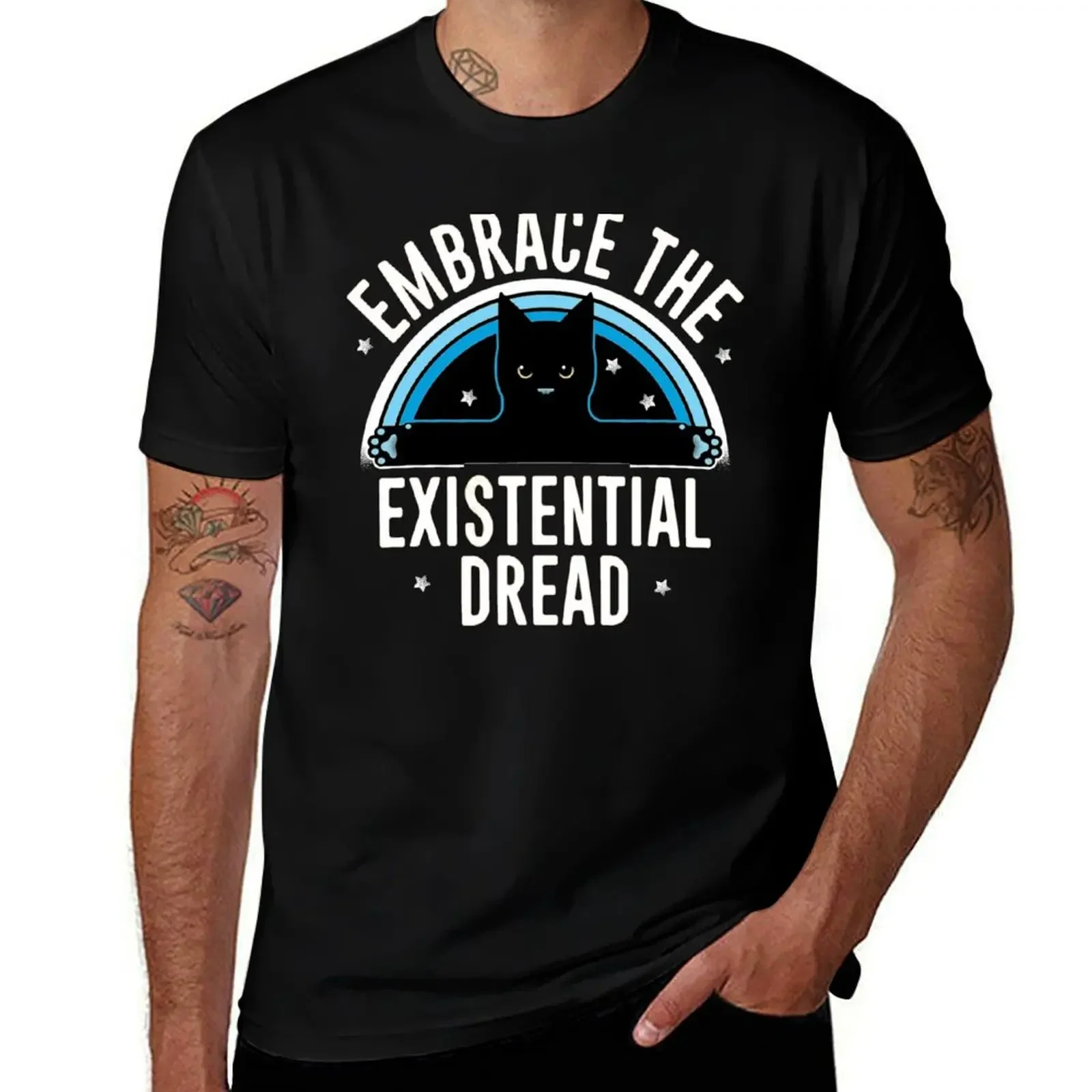 EMBRACE THE EXISTENTIAL DREAD FUNNY CAT SHIRT T-Shirt anime tshirt blacks customs design your own men t shirts
EMBRACE THE EXISTENTIAL DREAD FUNNY CAT SHIRT T-Shirt anime tshirt blacks customs design your own men t shirts