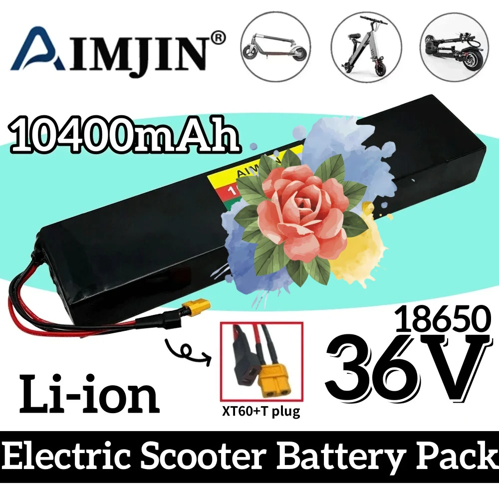 750W-1000W 10S4P 36V 10400mAh Electric Scooter Lithium Battery 18650 battery pack 36V for Electric Scooter Battery with BMS
750W-1000W 10S4P 36V 10400mAh Electric Scooter Lithium Battery 18650 battery pack 36V for Electric Scooter Battery with BMS