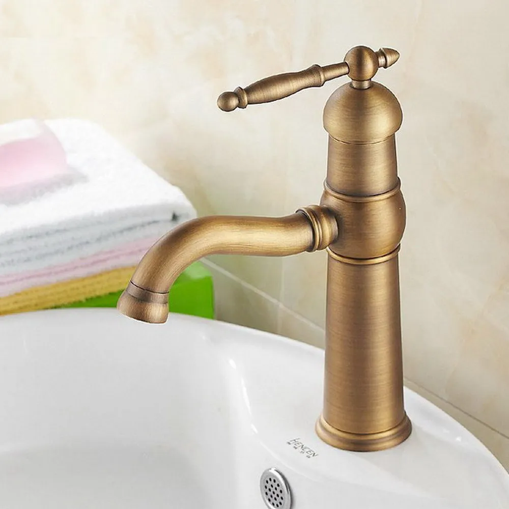 Античный Латунный однорычажный Поворотный смеситель для раковины в ванной комнате anf123
Античный Латунный однорычажный Поворотный смеситель для раковины в ванной комнате anf123
