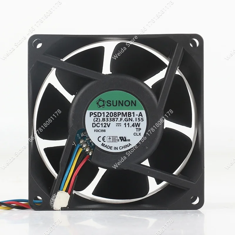 cooling fan New Sunon DC 12V 11.4W AC EC 8038 80X80X38MM high air volume inverter cabinet Four-wire PSD1208PMB1-A
cooling fan New Sunon DC 12V 11.4W AC EC 8038 80X80X38MM high air volume inverter cabinet Four-wire PSD1208PMB1-A