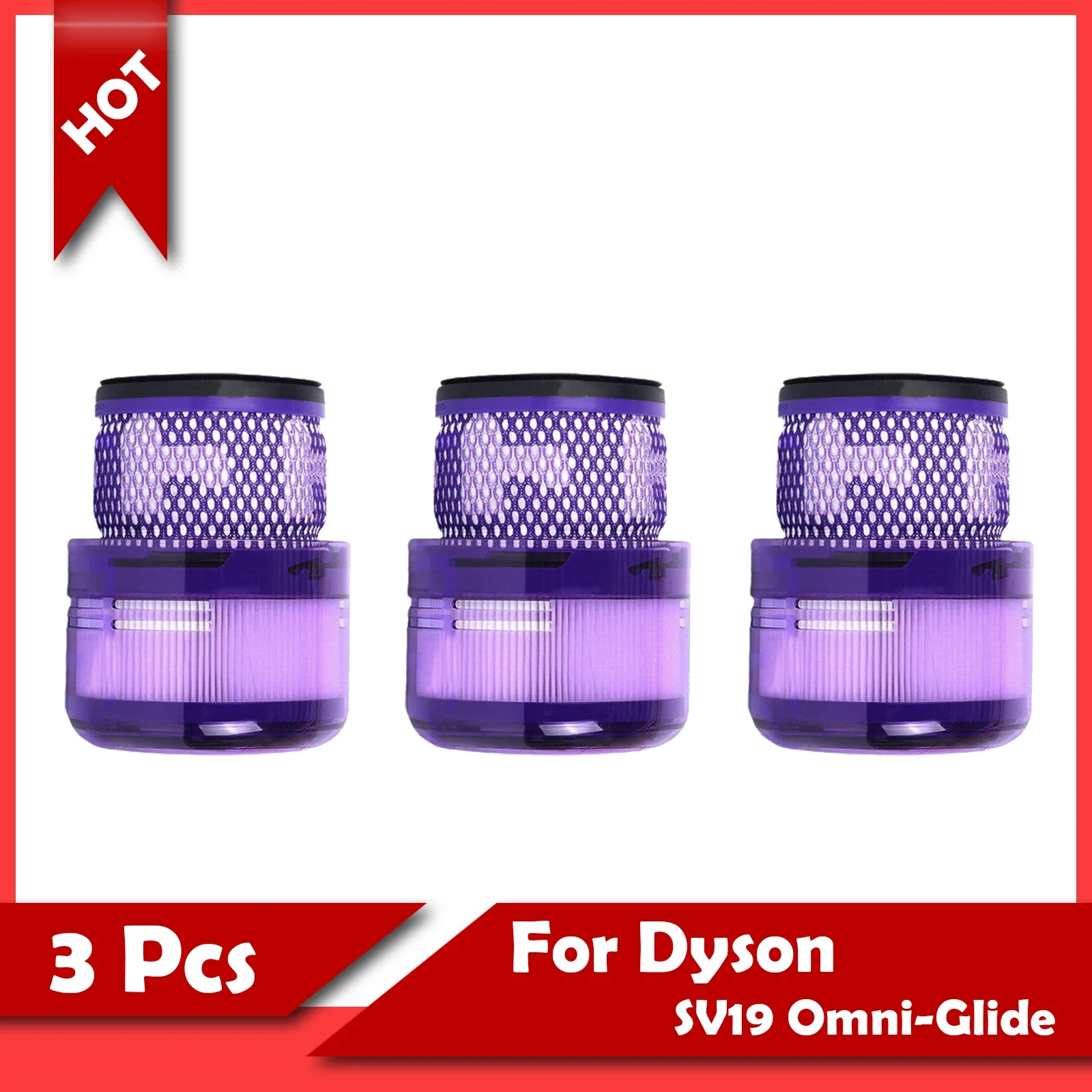 3 pcs For Dyson SV19 Omni-Glide HEPA Filter Compatible with Dyson Vacuum Replacement Filters
3 pcs For Dyson SV19 Omni-Glide HEPA Filter Compatible with Dyson Vacuum Replacement Filters