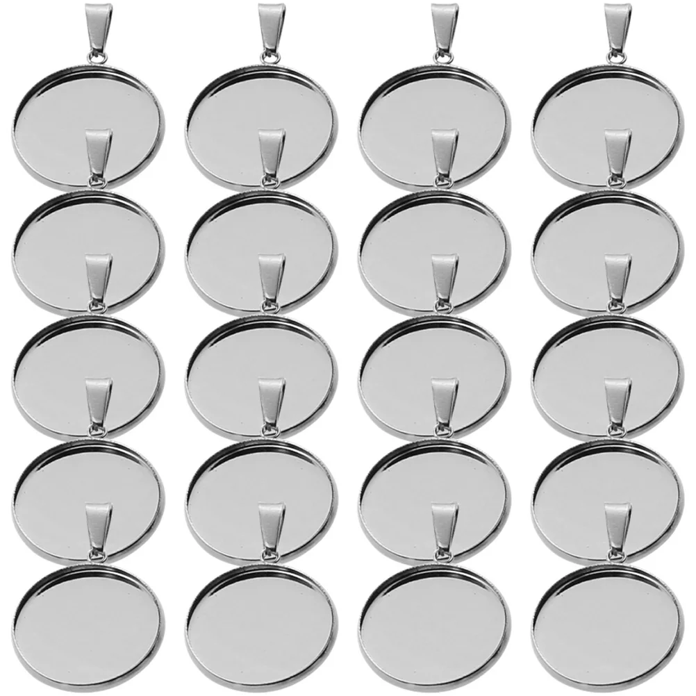 40 Pcs Stainless Steel Pendant Jewelry Making Supplies Accessories Charm Necklace Covers DIY Base Round Loop Hanger Craft Trays
40 Pcs Stainless Steel Pendant Jewelry Making Supplies Accessories Charm Necklace Covers DIY Base Round Loop Hanger Craft Trays