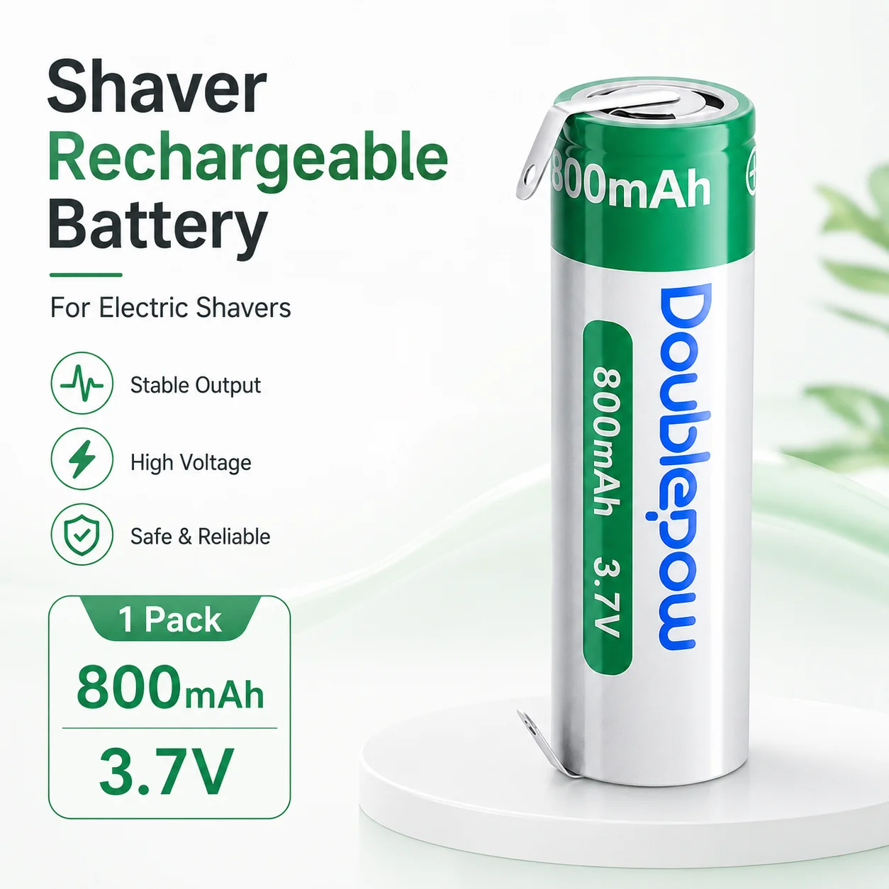 14500 Rechargeable Lithium Battery 3.7V 800mAh Flat Head With Welding Foot For Electric Razor Shaving Grooming
14500 Rechargeable Lithium Battery 3.7V 800mAh Flat Head With Welding Foot For Electric Razor Shaving Grooming