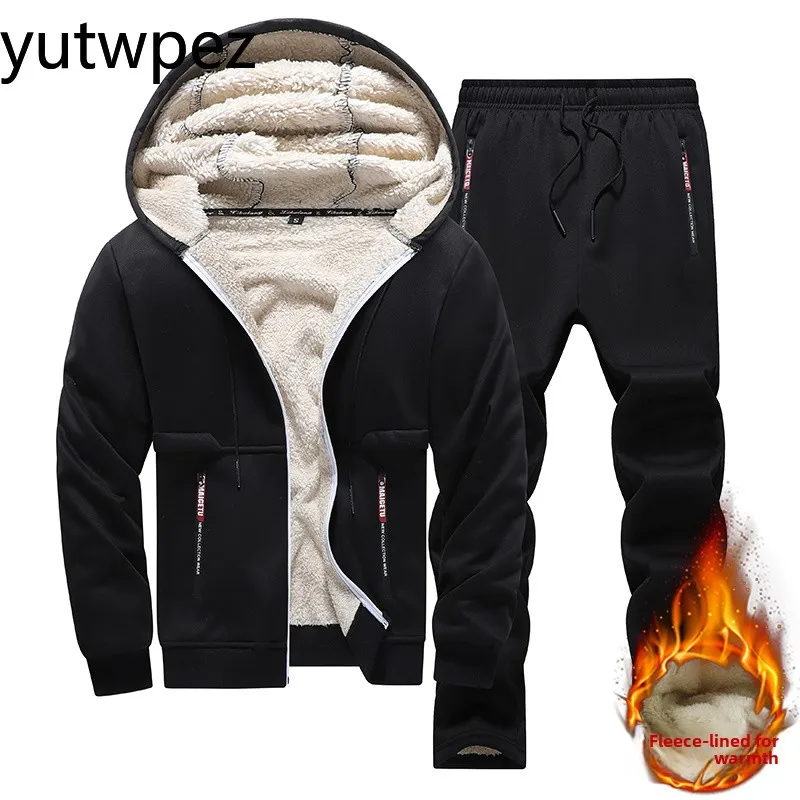 Outdoor Hiking Running Fleece Men Set Fashion Brand Tracksuit Cycling Camping Lined Thick Male Warm Outerwear Hooded Sweatshirt
Outdoor Hiking Running Fleece Men Set Fashion Brand Tracksuit Cycling Camping Lined Thick Male Warm Outerwear Hooded Sweatshirt