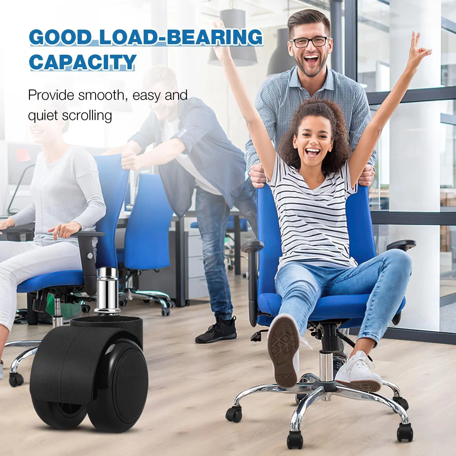 5Pcs Universal Swivel Casters for Office Chair Desk Furniture Heavy Duty Caster Wheels Set Smooth Rolling Load Bearing
5Pcs Universal Swivel Casters for Office Chair Desk Furniture Heavy Duty Caster Wheels Set Smooth Rolling Load Bearing