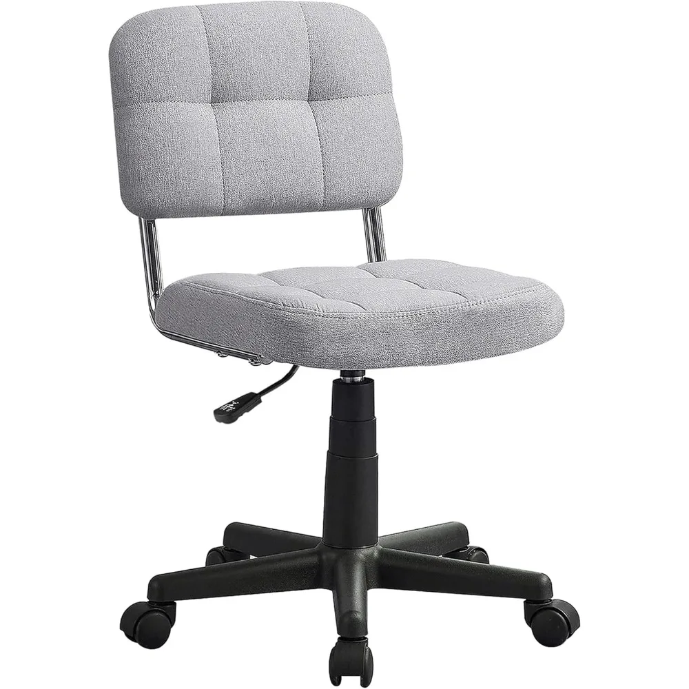 Modern Armless Home Office Desk Chair,Adjustable Height,Rolling Work Swivel Chairs,Lumbar Support Linen Fabric Armlesschair,Gray
Modern Armless Home Office Desk Chair,Adjustable Height,Rolling Work Swivel Chairs,Lumbar Support Linen Fabric Armlesschair,Gray