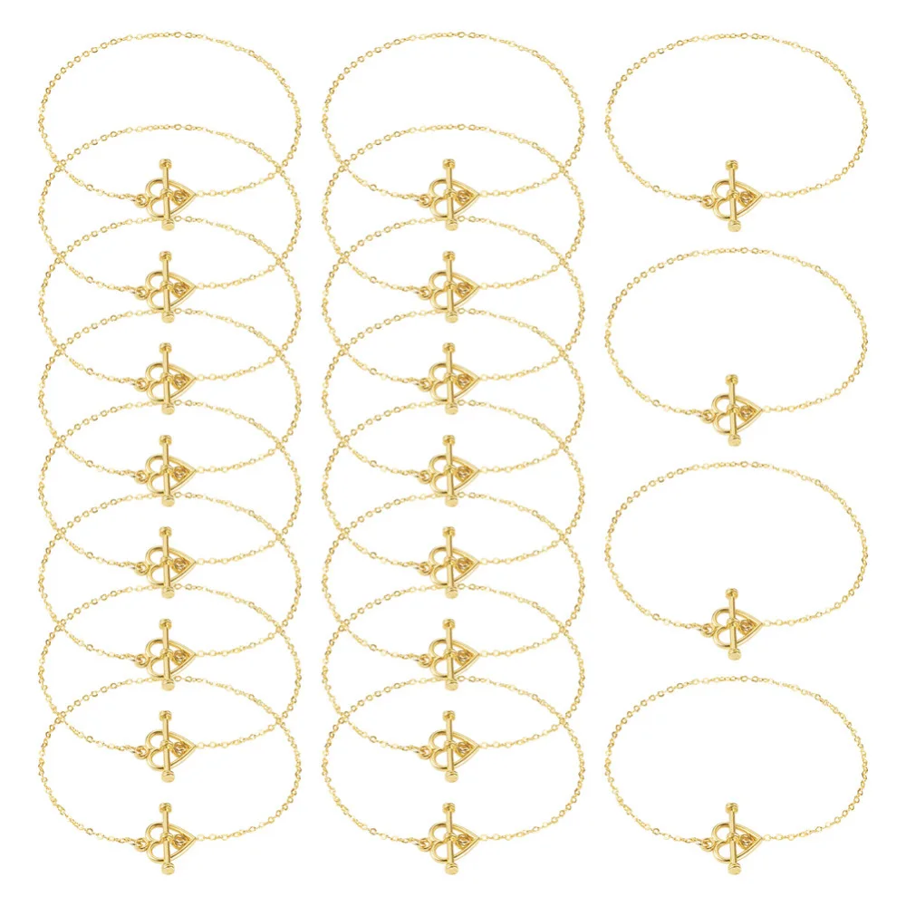 20Pcs Heart Toggle Clasps Bracelets Fashion Love Link Chain Bangle for Women Gift DIY Jewelry Making Crafts Findings 20cm
20Pcs Heart Toggle Clasps Bracelets Fashion Love Link Chain Bangle for Women Gift DIY Jewelry Making Crafts Findings 20cm