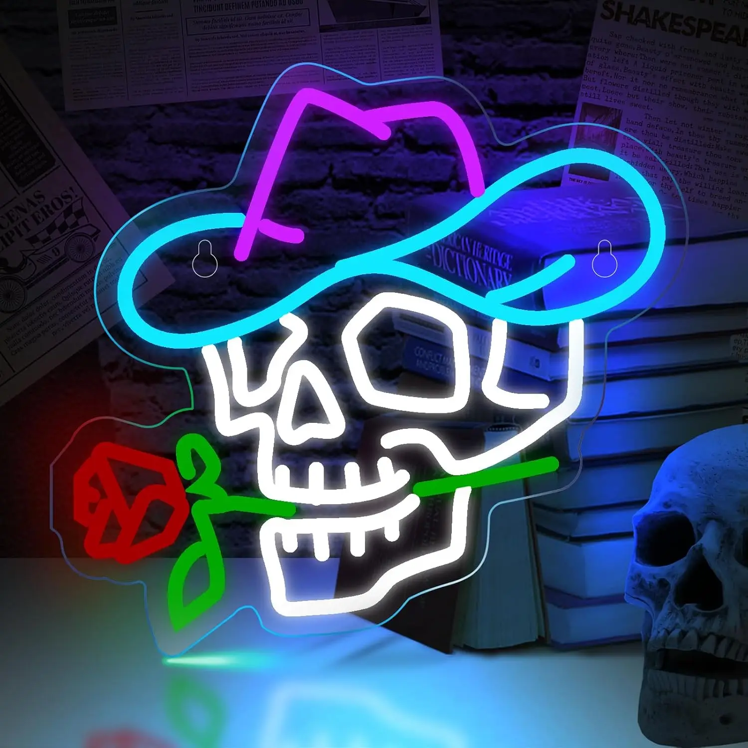 Cowboy Skull Led Neon Light Dimmable Sign USB Powered Aesthetics Neon Sign For Wall Decor Room Party Hip Hop Decor Birthday Gift
Cowboy Skull Led Neon Light Dimmable Sign USB Powered Aesthetics Neon Sign For Wall Decor Room Party Hip Hop Decor Birthday Gift