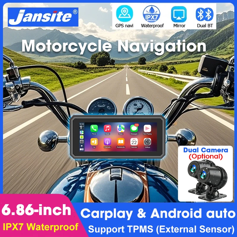Jansite 6.86-inch Portable Motorcycle DVR or Player with Movable Bracket Wireless Carplay Android Auto Motorbike GPS Navigation
Jansite 6.86-inch Portable Motorcycle DVR or Player with Movable Bracket Wireless Carplay Android Auto Motorbike GPS Navigation