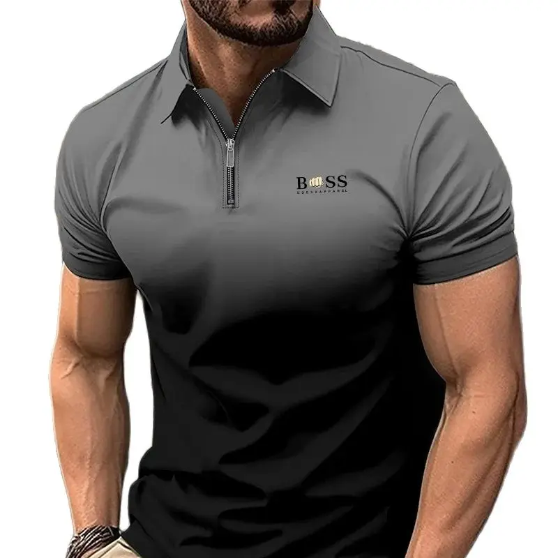 Men's Casual Breathable Short Sleeved Polo Shirt With Flip Collar And Zipper Fashionable Business Office Summer T-shirt
Men's Casual Breathable Short Sleeved Polo Shirt With Flip Collar And Zipper Fashionable Business Office Summer T-shirt