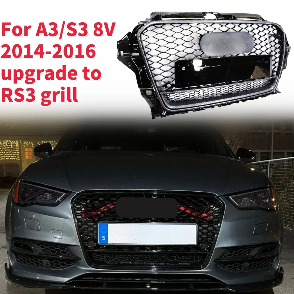 Racing Grills Front Hood Grille Car Front Bumper Grill Center Grille for RS3 Grill for A3/S3 8V 2014-2016
Racing Grills Front Hood Grille Car Front Bumper Grill Center Grille for RS3 Grill for A3/S3 8V 2014-2016