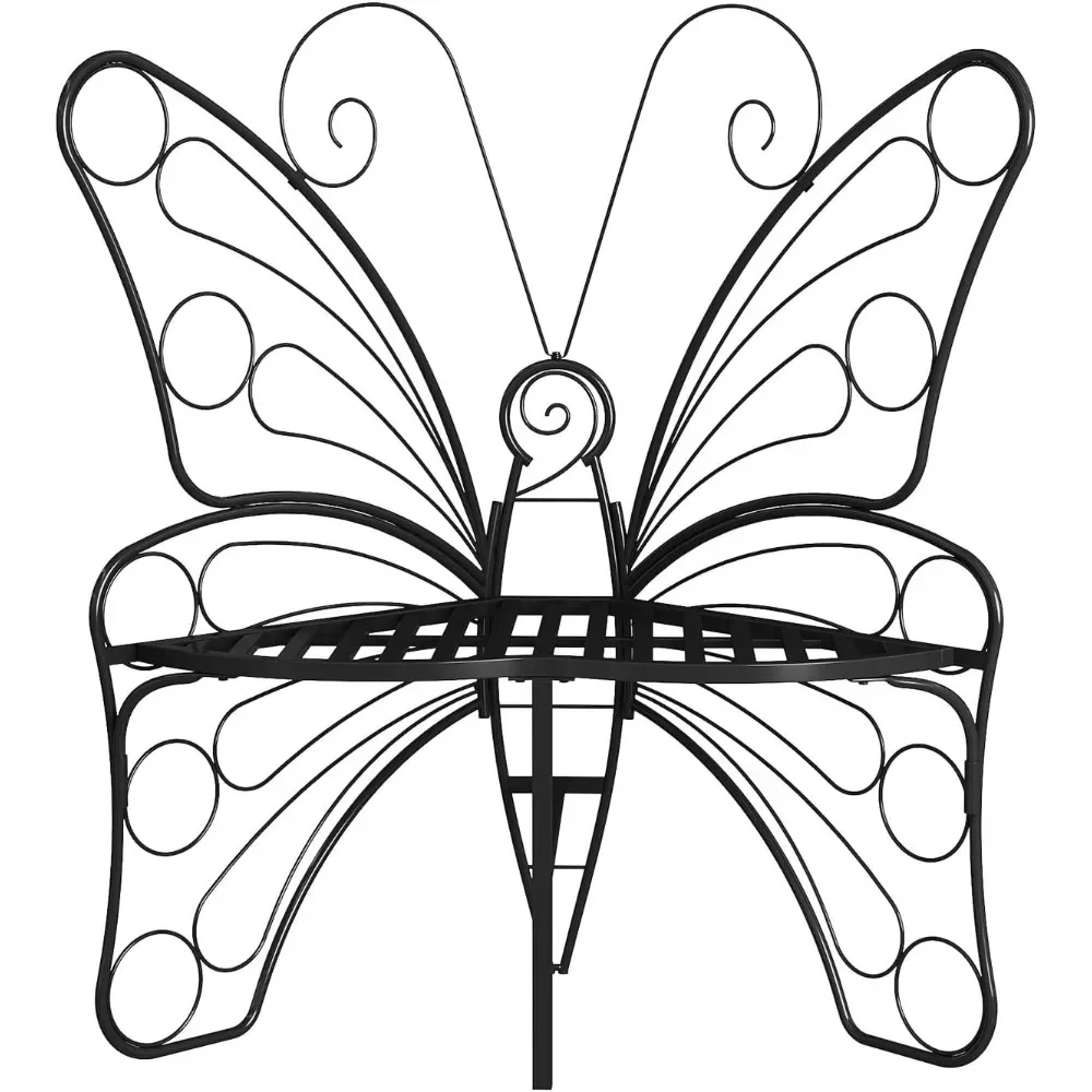 Butterfly Shaped Outdoor Bench,Black Garden Bench for Outdoor with Sturdy Stable Metal Frame,Outdoor Metal Chair Butterfly Bench
Butterfly Shaped Outdoor Bench,Black Garden Bench for Outdoor with Sturdy Stable Metal Frame,Outdoor Metal Chair Butterfly Bench