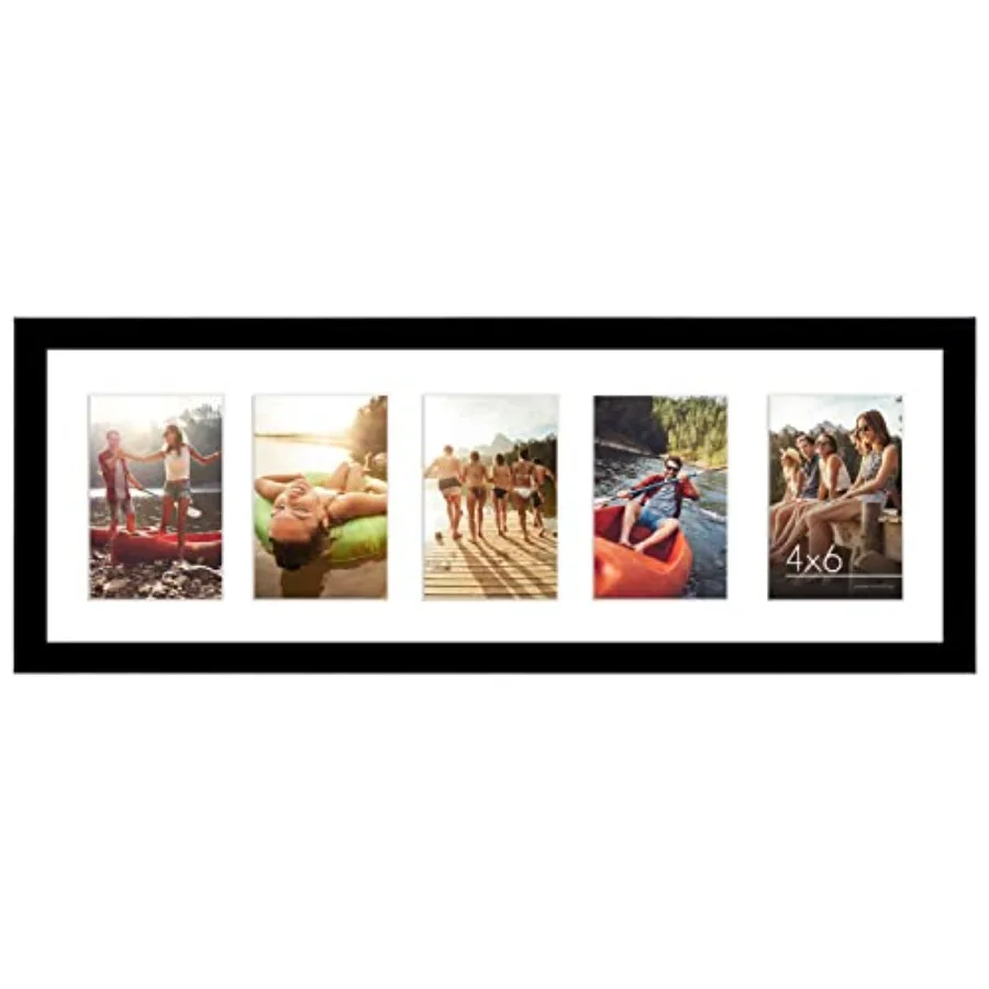4x6 Collage Picture Frame with Shatter-Resistant Glass - Fits Five 4x6 Photos or Use as One 8x24 Picture Frame - Signature Coll
4x6 Collage Picture Frame with Shatter-Resistant Glass - Fits Five 4x6 Photos or Use as One 8x24 Picture Frame - Signature Coll