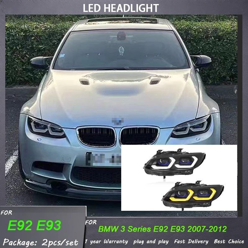 Car For BMW 3 Series E92 E93 2007-2012 Headlight Upgrade Modified to New Yellow and White DRL Dynamic Turn Signal LED Headlight
Car For BMW 3 Series E92 E93 2007-2012 Headlight Upgrade Modified to New Yellow and White DRL Dynamic Turn Signal LED Headlight