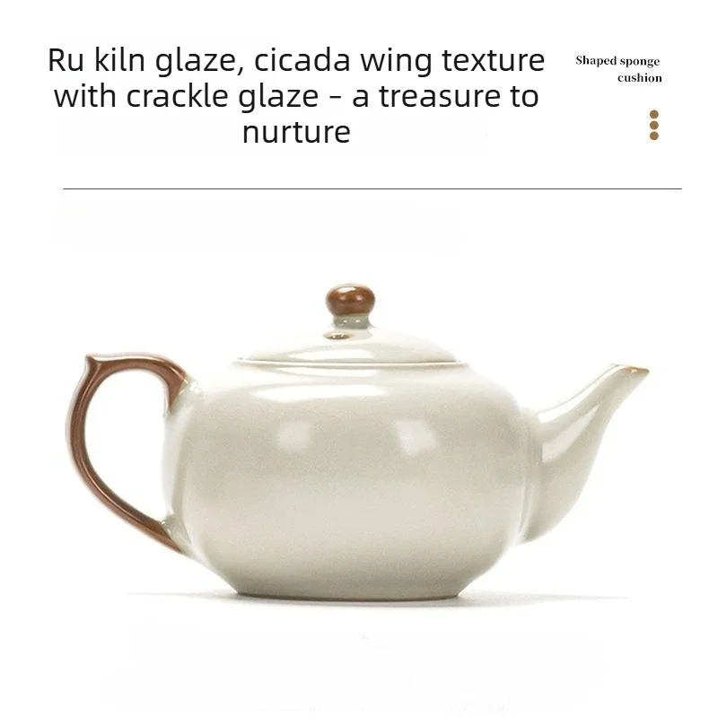 Ru Kiln Teapot Kung Fu Tea Set Household Azure Brewing Teapot Stone Pot Guest Meeting Office Tea pot Beauty Pot
Ru Kiln Teapot Kung Fu Tea Set Household Azure Brewing Teapot Stone Pot Guest Meeting Office Tea pot Beauty Pot