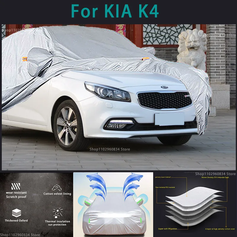 For Kia K4 210T Full Car Covers Outdoor Sun uv protection Dust Rain Snow Protective Auto Protective cover
For Kia K4 210T Full Car Covers Outdoor Sun uv protection Dust Rain Snow Protective Auto Protective cover