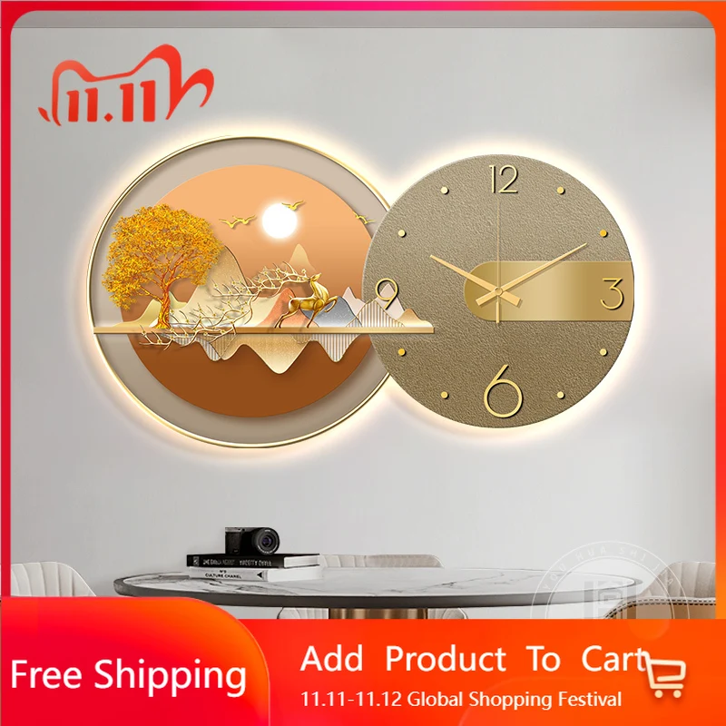 Living Room Art Mural Clock Wall Big Size Modern Metal Art Aesthetic Wall Clocks Cute Silent Simple Horloge Murale Home Decor
Living Room Art Mural Clock Wall Big Size Modern Metal Art Aesthetic Wall Clocks Cute Silent Simple Horloge Murale Home Decor