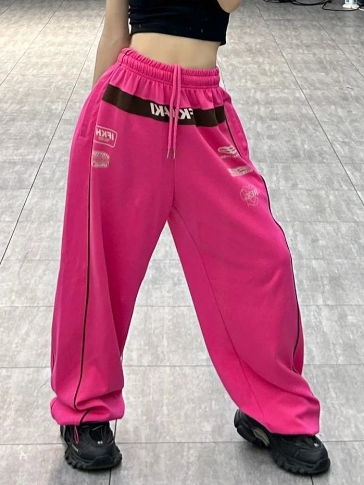 HOUZHOU Hip Hop Pink Y2k Sweatpants Women Streetwear Letter Print Baggy Pants Wide Leg Joggers Korean Fashion Female Trousers
HOUZHOU Hip Hop Pink Y2k Sweatpants Women Streetwear Letter Print Baggy Pants Wide Leg Joggers Korean Fashion Female Trousers