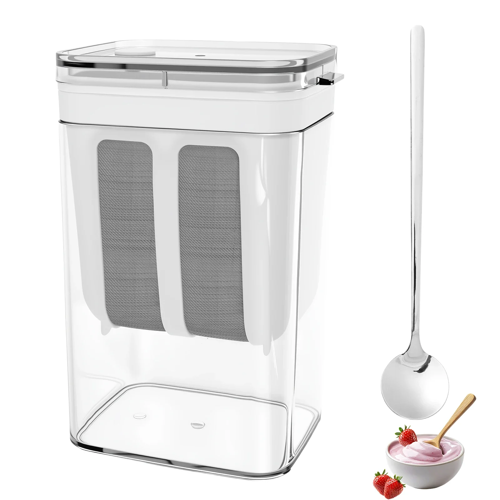 37/61Oz Yogurt Strainer Separator Large Greek Yogurt Maker Strainer Versatile Yogurt Whey Separator for Soybean Milk Kefir Juice
37/61Oz Yogurt Strainer Separator Large Greek Yogurt Maker Strainer Versatile Yogurt Whey Separator for Soybean Milk Kefir Juice