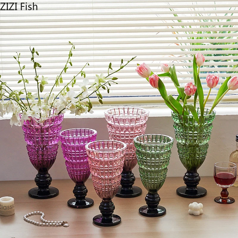 High Footed Glass Vase Artistic Flower Vessels Water Maintenance Flower Arrangement Ornament Hydroponic Vase Dried Flower Vases
High Footed Glass Vase Artistic Flower Vessels Water Maintenance Flower Arrangement Ornament Hydroponic Vase Dried Flower Vases