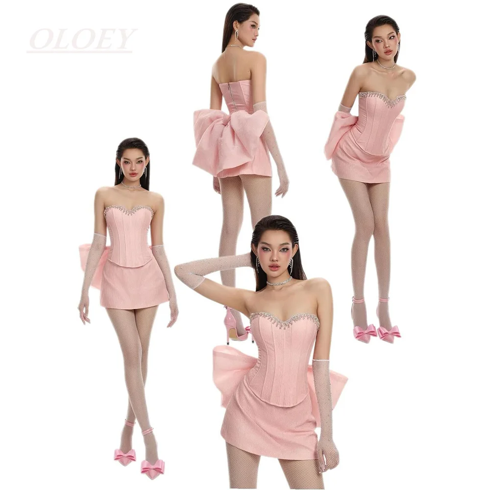 OLOEY Modern Sweetheart Neck Pink Short Prom Cocktail Dress Fishbones Crystals Mermaid Mini Evening Gown Customized for Wedding
OLOEY Modern Sweetheart Neck Pink Short Prom Cocktail Dress Fishbones Crystals Mermaid Mini Evening Gown Customized for Wedding