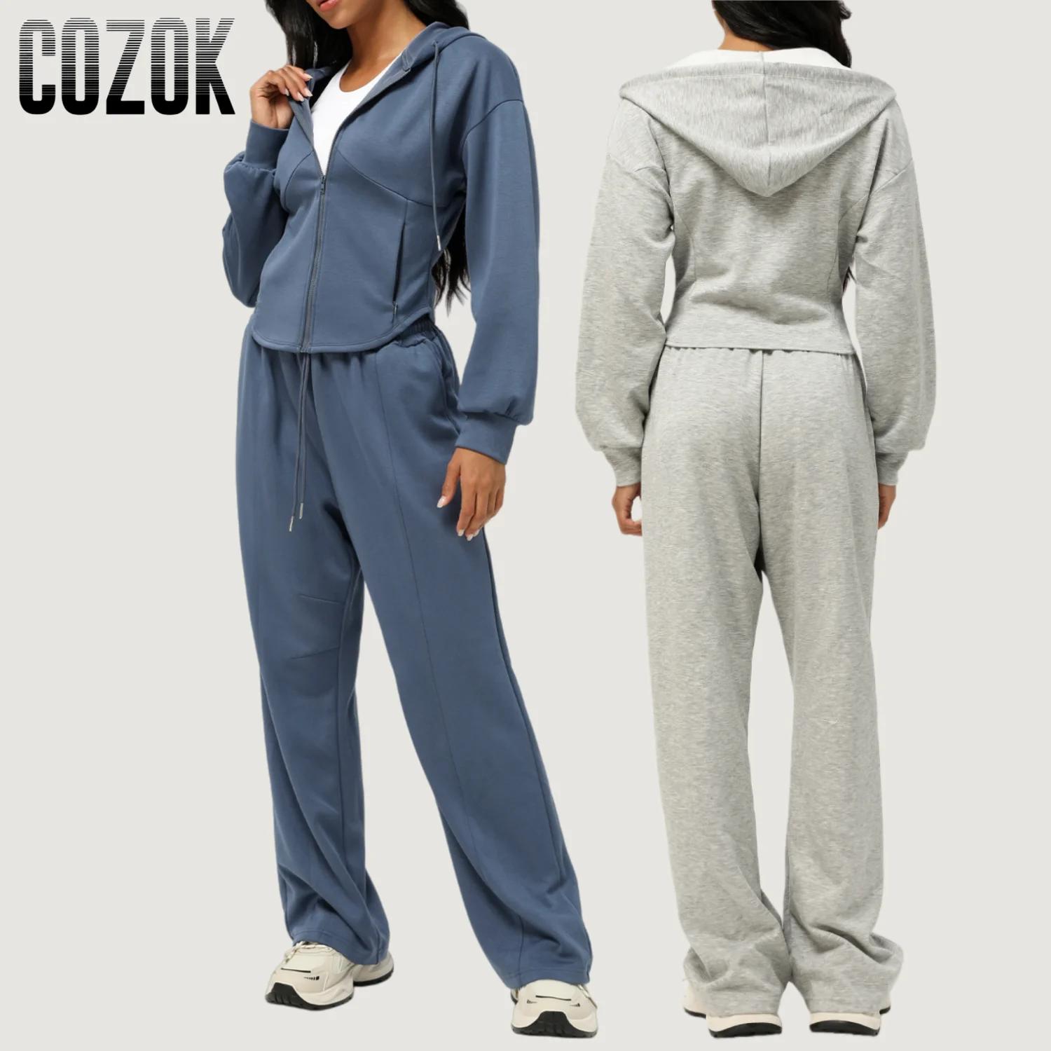 Drawstring Hoodies 2PCS Sports Set Women Loose Jacket Casual Sweatpants Autumn Winter Outdoor Running Fitness Set Gym Wear
Drawstring Hoodies 2PCS Sports Set Women Loose Jacket Casual Sweatpants Autumn Winter Outdoor Running Fitness Set Gym Wear