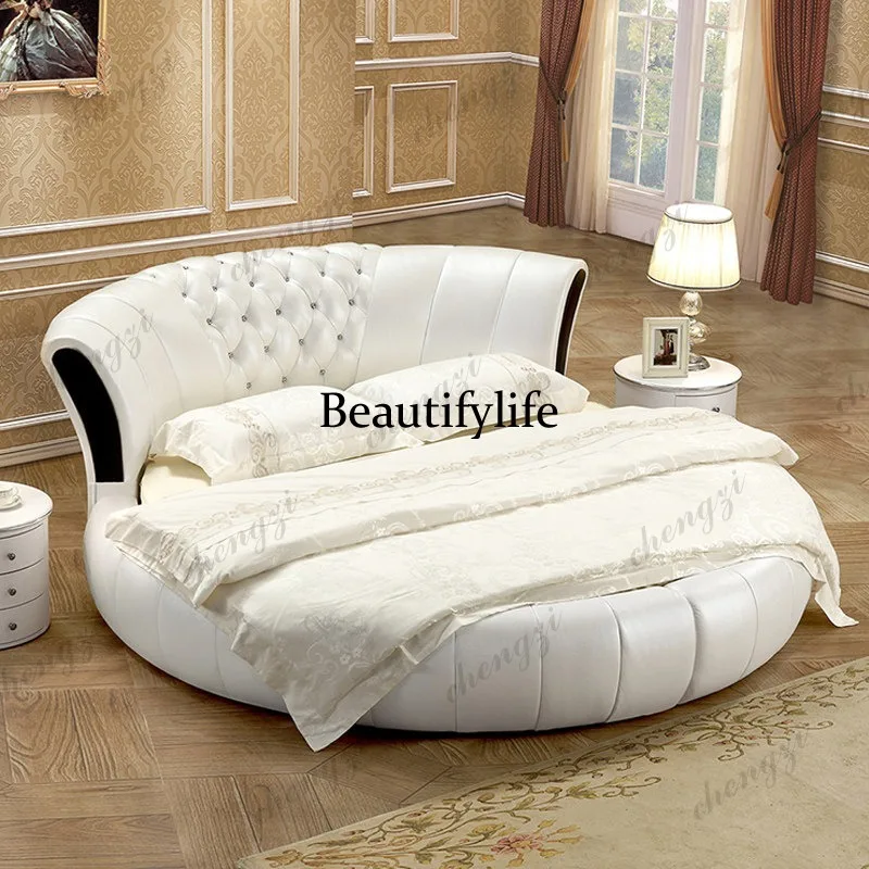 L181 large round bed double modern simple European French bedroom luxury romantic round B & B hotel wedding bed
L181 large round bed double modern simple European French bedroom luxury romantic round B & B hotel wedding bed