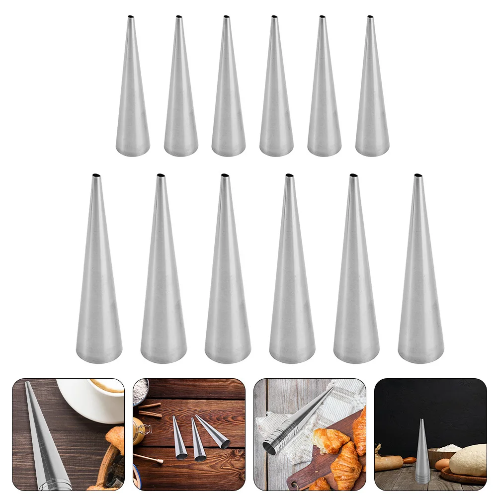 12Pcs Stainless Steel Hollow Baking Tube for Croissant Mold Pastry Cone DIY Cream Horn Bakeware Tools Croissant Mold
12Pcs Stainless Steel Hollow Baking Tube for Croissant Mold Pastry Cone DIY Cream Horn Bakeware Tools Croissant Mold