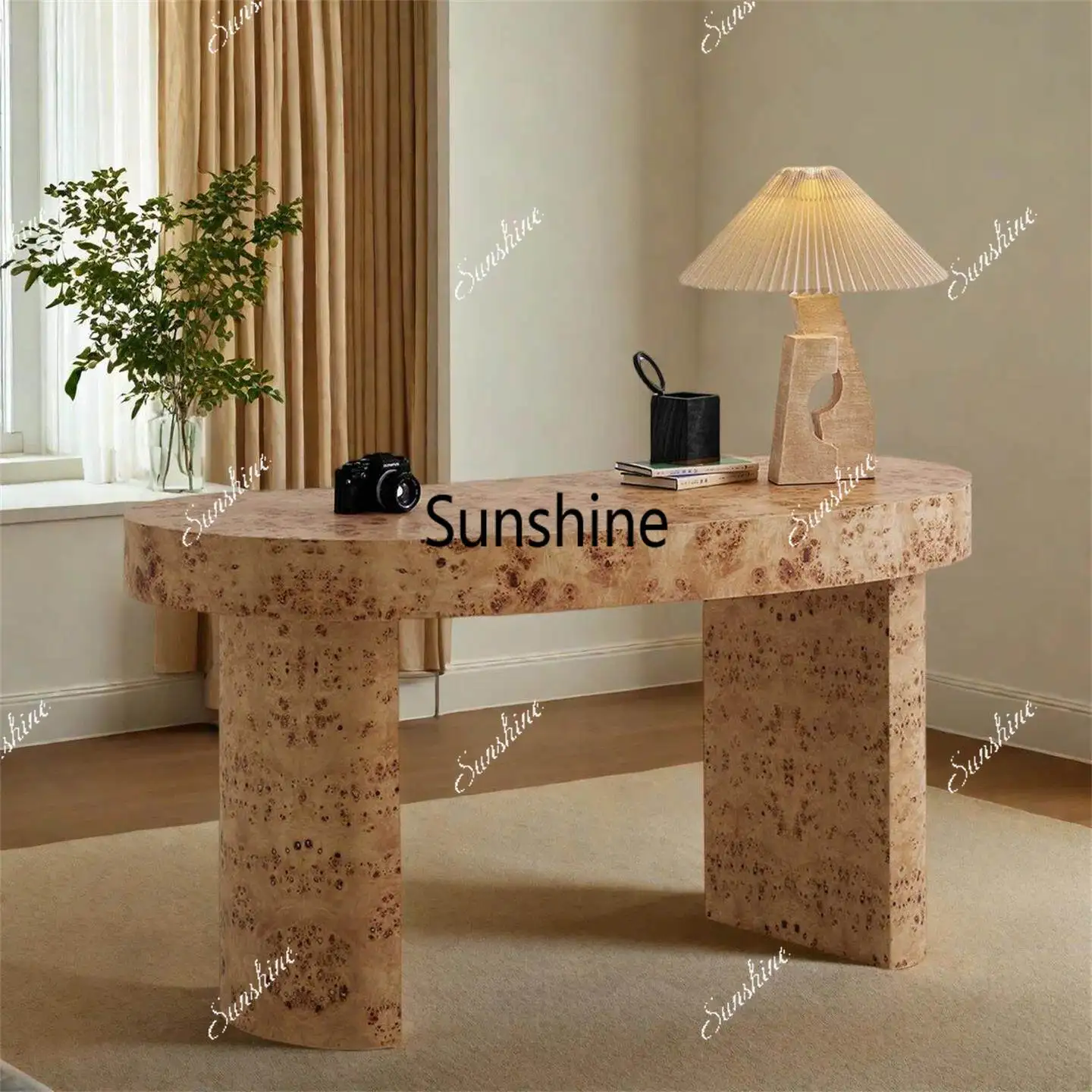 Medieval solid wood desk, premium desk, wabi-sabi wind arc writing desk
Medieval solid wood desk, premium desk, wabi-sabi wind arc writing desk