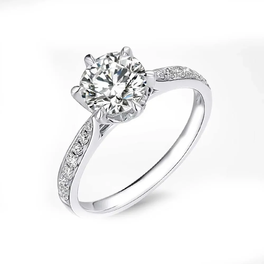 keximakai new Lab-grown diamond women ring Six claws Diamond ring wedding female Diamond Ring 18K gold
keximakai new Lab-grown diamond women ring Six claws Diamond ring wedding female Diamond Ring 18K gold