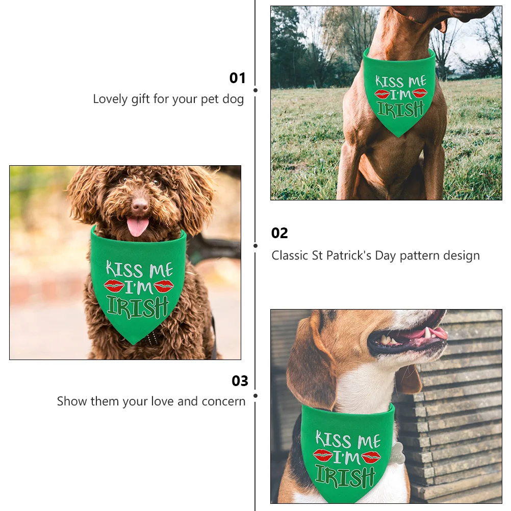 4Pcs Pet Dog Decorative Set St Patrick's Day Cotton Material Breathable Scarf Bib Cozy Festival Costume Dog Scarf
4Pcs Pet Dog Decorative Set St Patrick's Day Cotton Material Breathable Scarf Bib Cozy Festival Costume Dog Scarf
