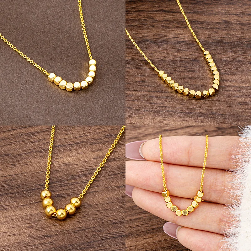 Модное простое ожерелье-чокер с бусинами в форме сахарных кубиков и диско-шаров, женское, из песочно-золотых круглых бусин, имитация золота, стильное, для вечеринок, модные украшения
Модное простое ожерелье-чокер с бусинами в форме сахарных кубиков и диско-шаров, женское, из песочно-золотых круглых бусин, имитация золота, стильное, для вечеринок, модные украшения