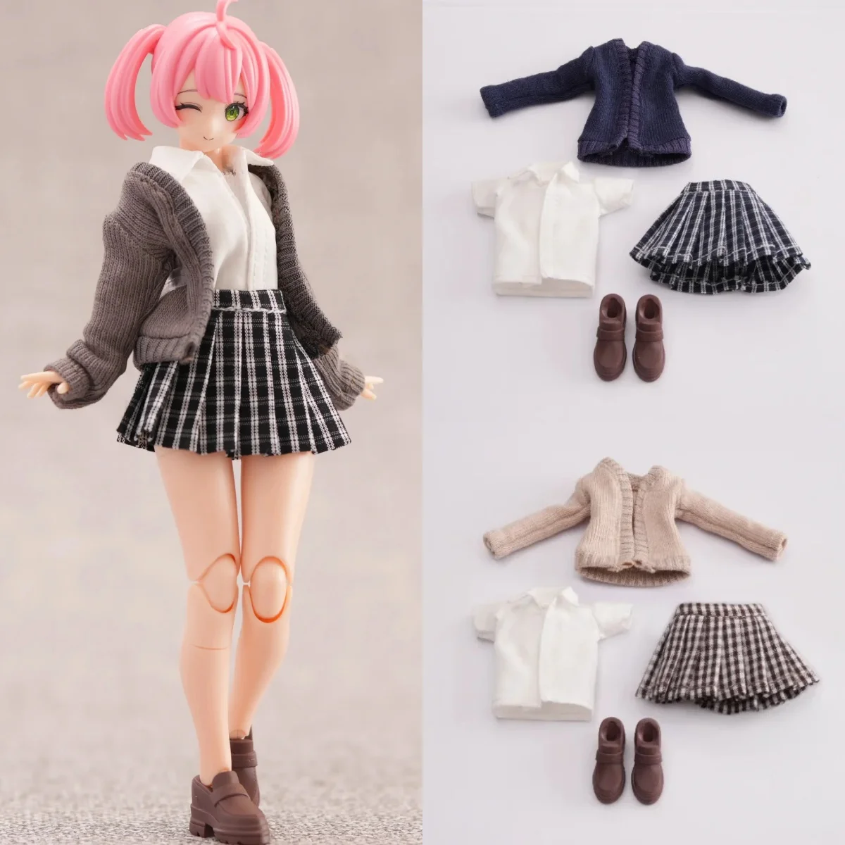 {30days Made} 1/12 Scale 99S Series JK Knitted Woolen Sweater Plaid Pleated Skirt Set For 6inchs Action Figure Body Model
{30days Made} 1/12 Scale 99S Series JK Knitted Woolen Sweater Plaid Pleated Skirt Set For 6inchs Action Figure Body Model