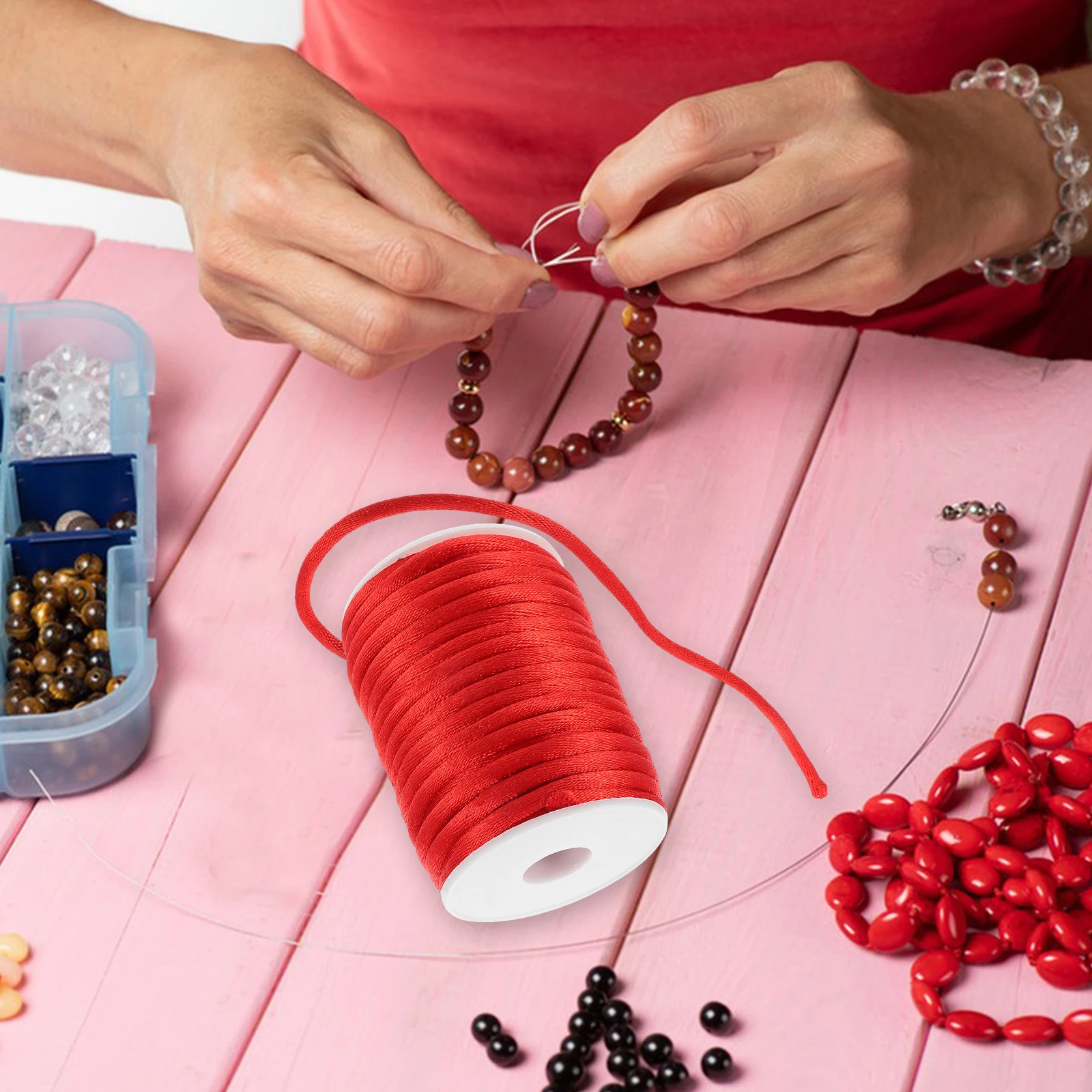 20m Chinese Red Rope Red Bracelet String 5mm Flat Cord Jewelry Making Elastic Wire Beading Thread Adjustable Bracelet
20m Chinese Red Rope Red Bracelet String 5mm Flat Cord Jewelry Making Elastic Wire Beading Thread Adjustable Bracelet
