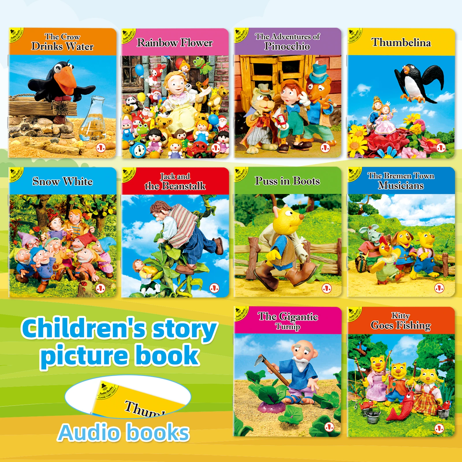 A set of 10 English bedtime stories, brightly colored and vividly illustrated, promoting cognitive development, a perfect family library, and a perfect birthday gift.
A set of 10 English bedtime stories, brightly colored and vividly illustrated, promoting cognitive development, a perfect family library, and a perfect birthday gift.