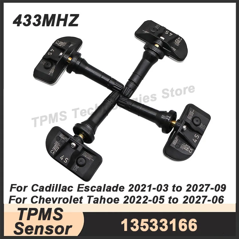 4PCS 433MHZ 13533166 TPMS Tire Pressure Monitoring Sensor For Chevrolet Tahoe 2022-2027 Cadillac Escalade 2021-2027 13542523
4PCS 433MHZ 13533166 TPMS Tire Pressure Monitoring Sensor For Chevrolet Tahoe 2022-2027 Cadillac Escalade 2021-2027 13542523