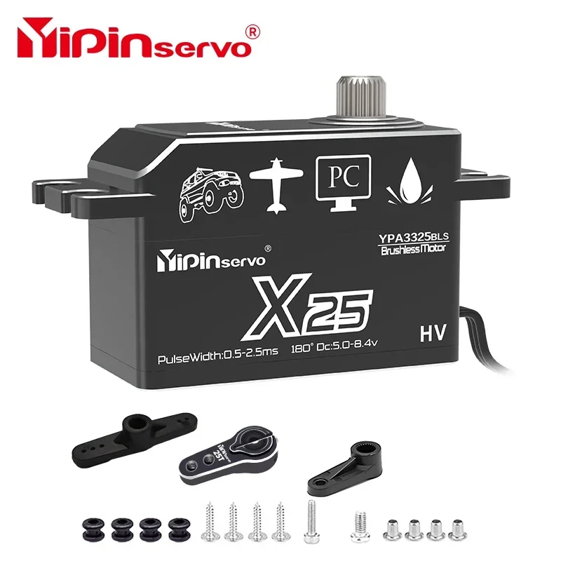 Yipinservo 25 кг PWM цифровой бесщеточный серводвигатель цельнометаллическая шестерня большой крутящий момент низкопрофильный сервопривод с коротким корпусом для радиоуправляемого автомобиля 1/8 1/10
Yipinservo 25 кг PWM цифровой бесщеточный серводвигатель цельнометаллическая шестерня большой крутящий момент низкопрофильный сервопривод с коротким корпусом для радиоуправляемого автомобиля 1/8 1/10