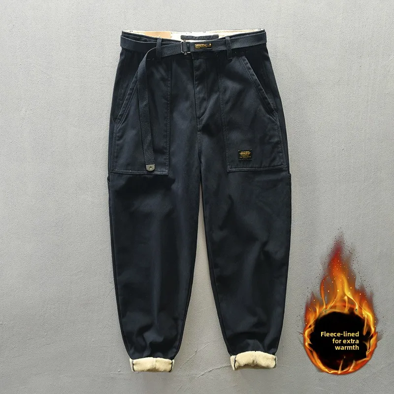 Thiened Fce Work Trousers Men's Autumn Winter Warm Ameika Straight Loose Casual Pants Trendy Cotton Military een
Thiened Fce Work Trousers Men's Autumn Winter Warm Ameika Straight Loose Casual Pants Trendy Cotton Military een
