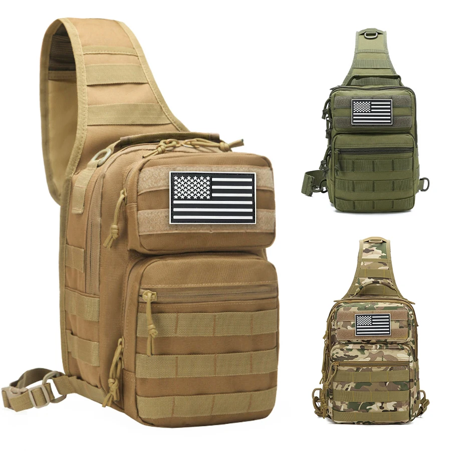 Large shoulder bag with adjustable shoulder strap and MOLLE extended webbing, multi compartment layered outdoor chest bag
Large shoulder bag with adjustable shoulder strap and MOLLE extended webbing, multi compartment layered outdoor chest bag
