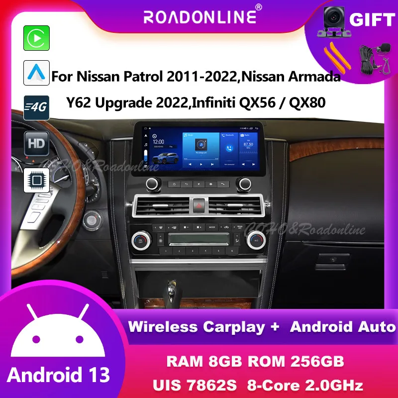 12.3''For Nissan Patrol 2011-2022,Nissan Armada Y62 Upgrade 2022,Infiniti QX56 / QX80 7862s 8-core Android13
12.3''For Nissan Patrol 2011-2022,Nissan Armada Y62 Upgrade 2022,Infiniti QX56 / QX80 7862s 8-core Android13