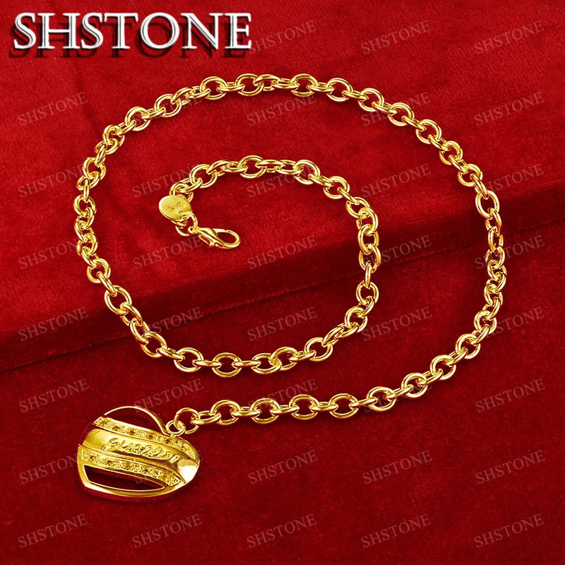 SHSTONE 18K Gold Heart Pendant Chain Necklaces For Woman Party Wedding Engagement Banquet Fashion Jewelry Lovers Birthday Gift
SHSTONE 18K Gold Heart Pendant Chain Necklaces For Woman Party Wedding Engagement Banquet Fashion Jewelry Lovers Birthday Gift