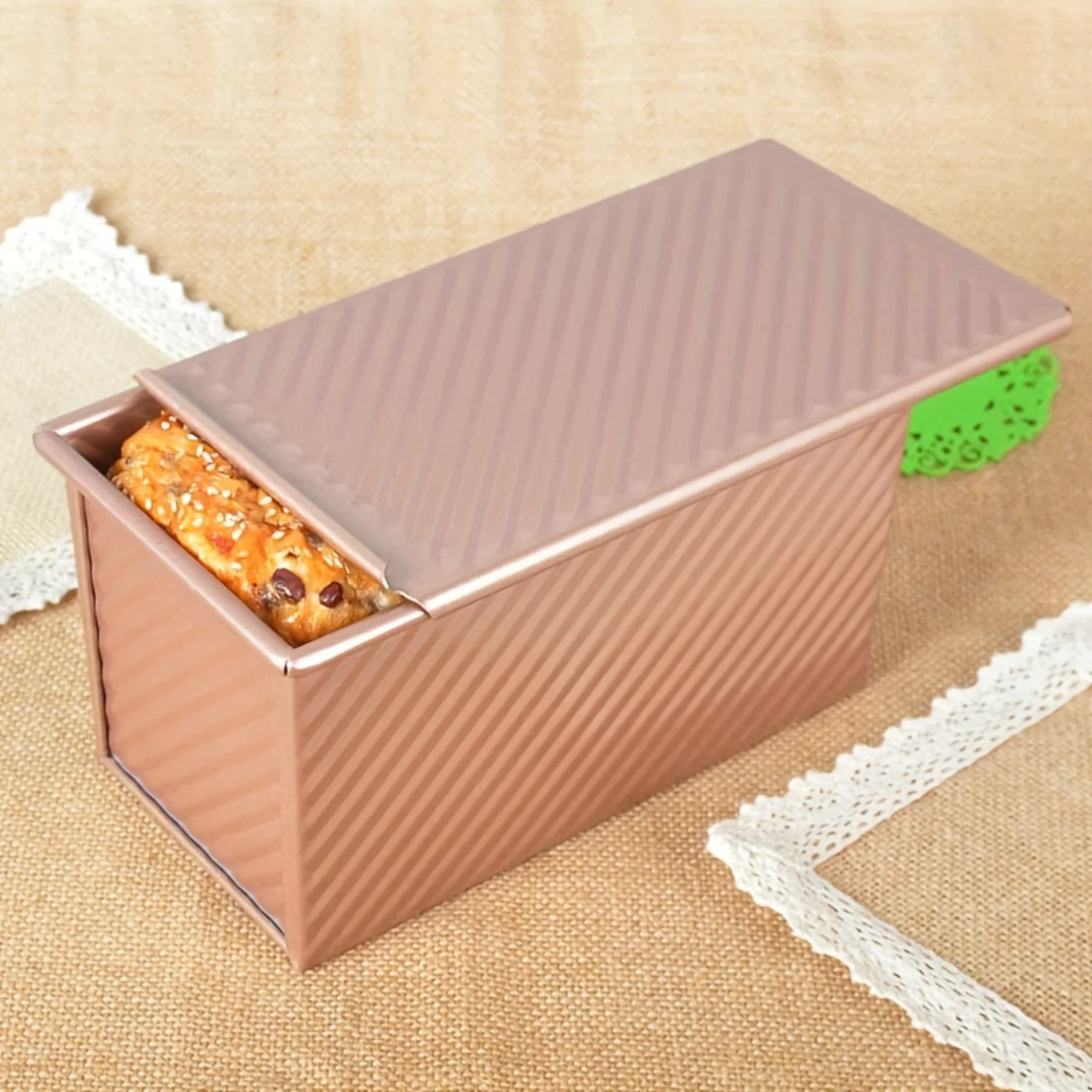 1pc, Loaf Pan With Lid, 8.3'' Baking Bread Pan, Toast Making Tool, Non-Stick Bakeware, Oven Accessories, Baking Tools, Accessor
1pc, Loaf Pan With Lid, 8.3'' Baking Bread Pan, Toast Making Tool, Non-Stick Bakeware, Oven Accessories, Baking Tools, Accessor