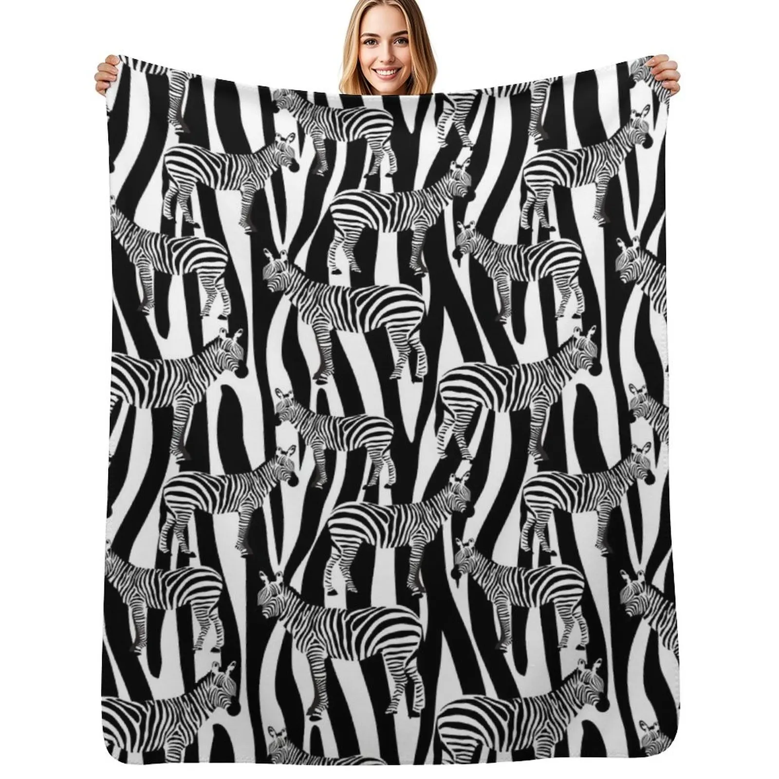 Zebras on Zebra Stripes Throw Blanket Flannels For Decorative Sofa Plaid Blankets Sofas Of Decoration Blankets
Zebras on Zebra Stripes Throw Blanket Flannels For Decorative Sofa Plaid Blankets Sofas Of Decoration Blankets