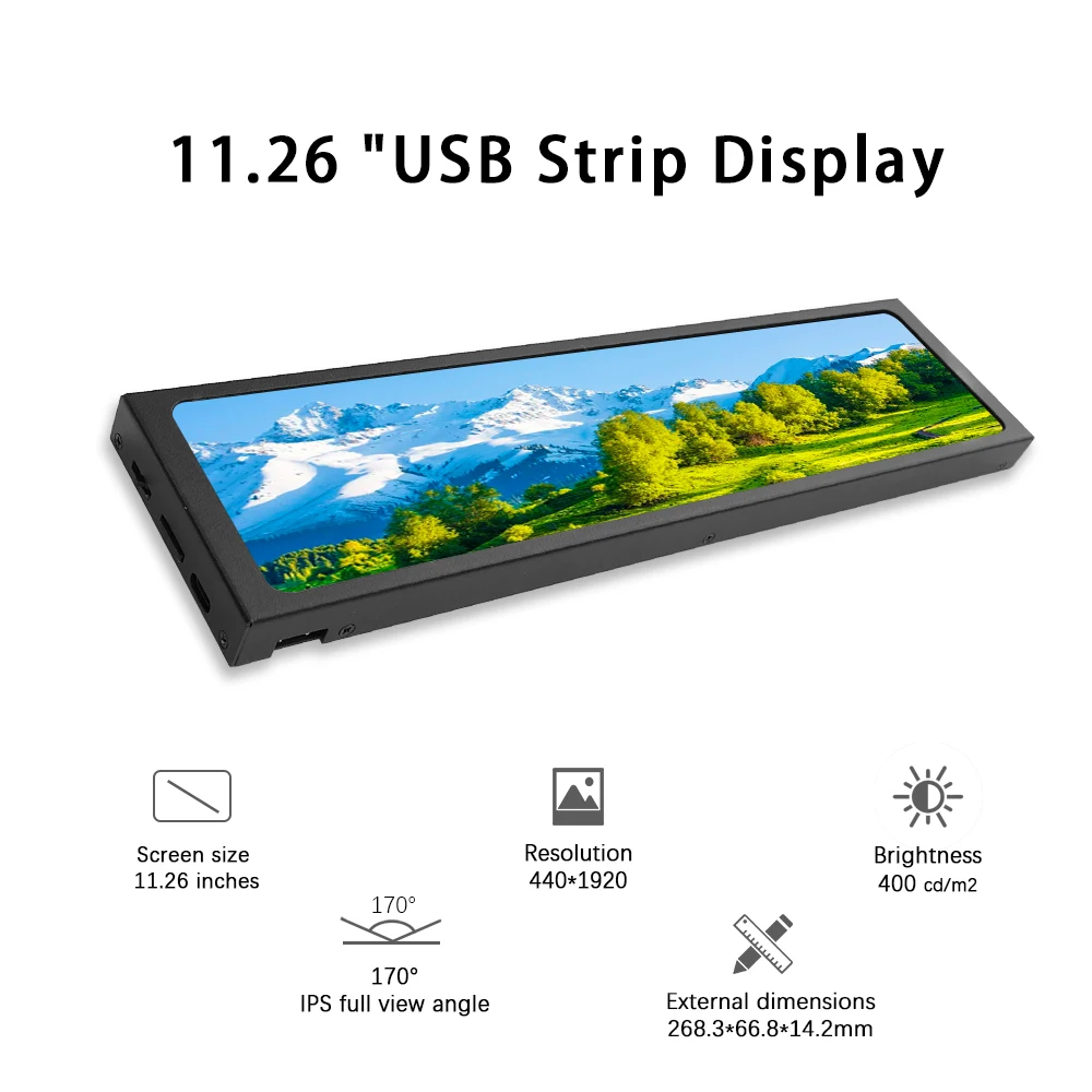 New Turing 11.26inch IPS TYPEC secondary screen chassisCPU GPUcomputer monitoring USB display chassis intelligent AIDA64 display
New Turing 11.26inch IPS TYPEC secondary screen chassisCPU GPUcomputer monitoring USB display chassis intelligent AIDA64 display